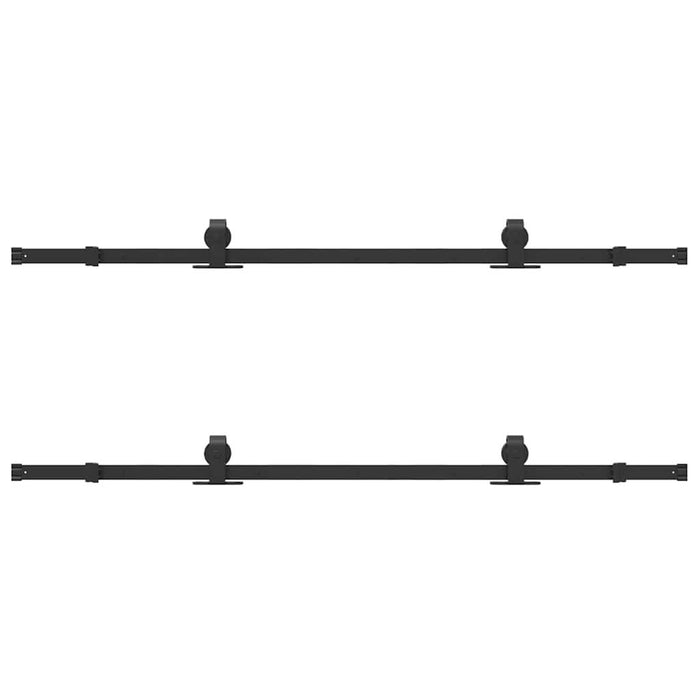 Set feronerie pentru uși glisante, negru, 366 cm, oțel - WALTI WALTI