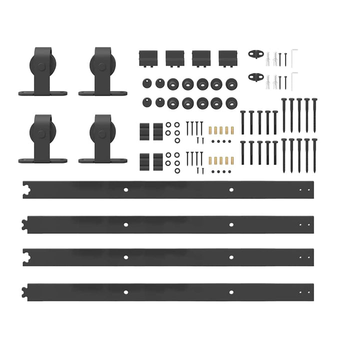 Set feronerie pentru uși glisante, negru, 366 cm, oțel - WALTI WALTI