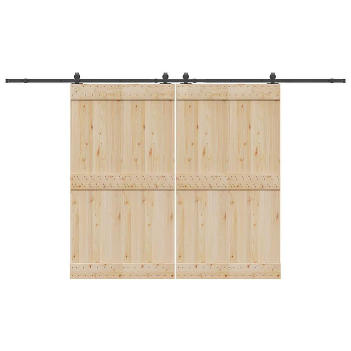 Set feronerie pentru uși glisante, negru, 366 cm, oțel - WALTI WALTI