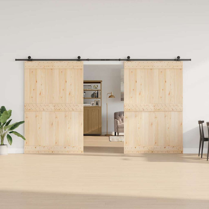 Set feronerie pentru uși glisante, negru, 400 cm, oțel - WALTI WALTI