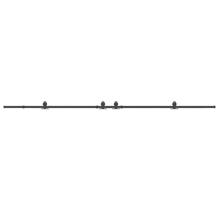 Set feronerie pentru uși glisante, negru, 400 cm, oțel - WALTI WALTI