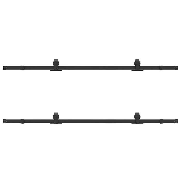 Set feronerie pentru uși glisante, negru, 400 cm, oțel - WALTI WALTI