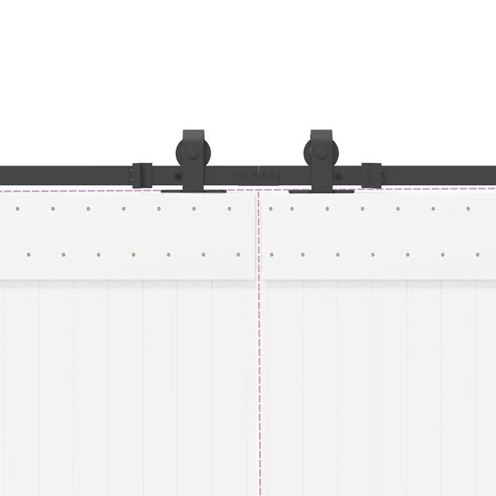 Set feronerie pentru uși glisante, negru, 400 cm, oțel - WALTI WALTI