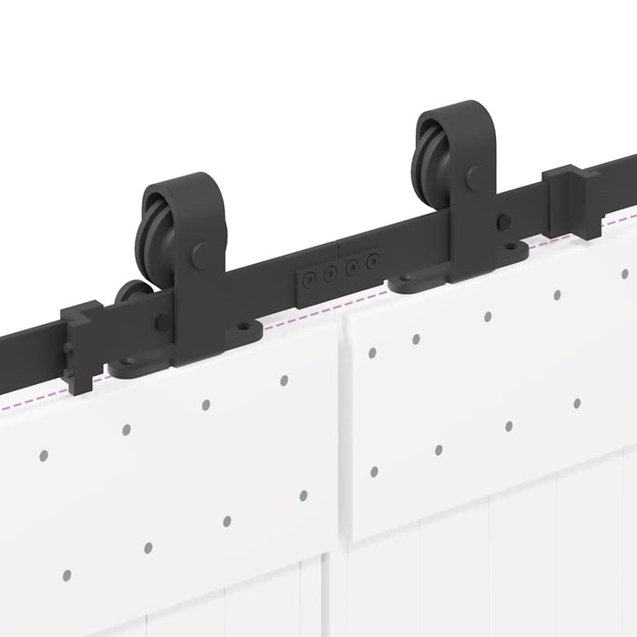 Set feronerie pentru uși glisante, negru, 400 cm, oțel - WALTI WALTI