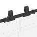 Set feronerie pentru uși glisante, negru, 400 cm, oțel - WALTI WALTI