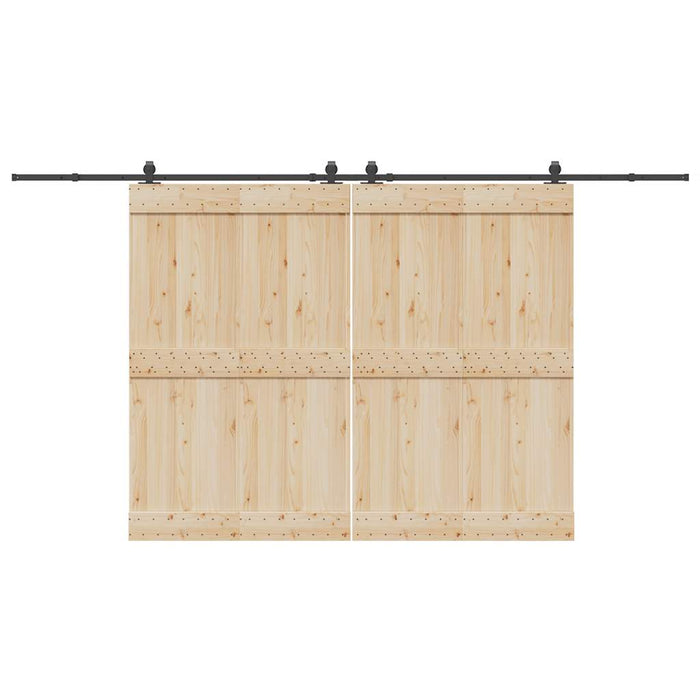 Set feronerie pentru uși glisante, negru, 400 cm, oțel - WALTI WALTI