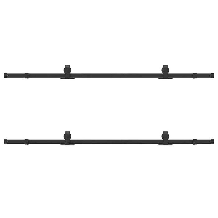 Set feronerie pentru uși glisante, negru, 305 cm, oțel - WALTI WALTI