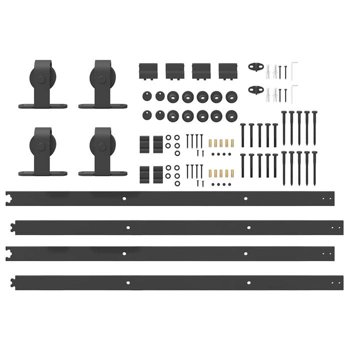 Set feronerie pentru uși glisante, negru, 305 cm, oțel - WALTI WALTI