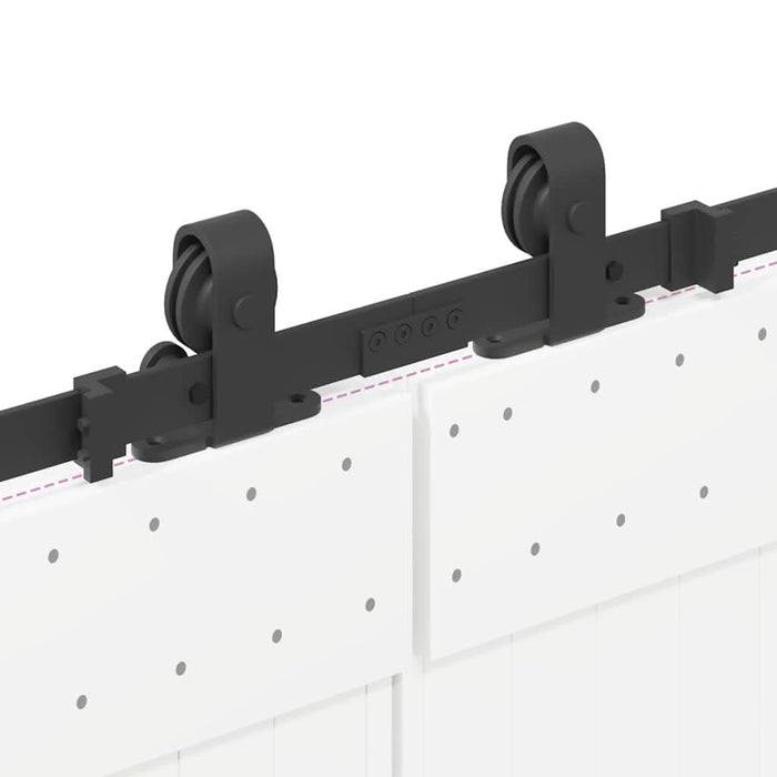 Set feronerie pentru uși glisante, negru, 305 cm, oțel - WALTI WALTI