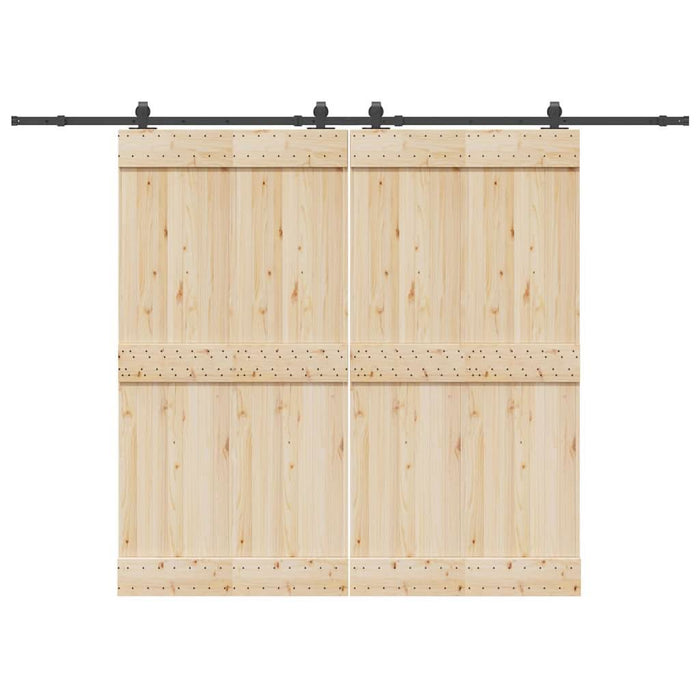 Set feronerie pentru uși glisante, negru, 305 cm, oțel - WALTI WALTI