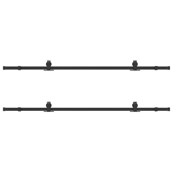 Set feronerie pentru uși glisante, negru, 427 cm, oțel - WALTI WALTI