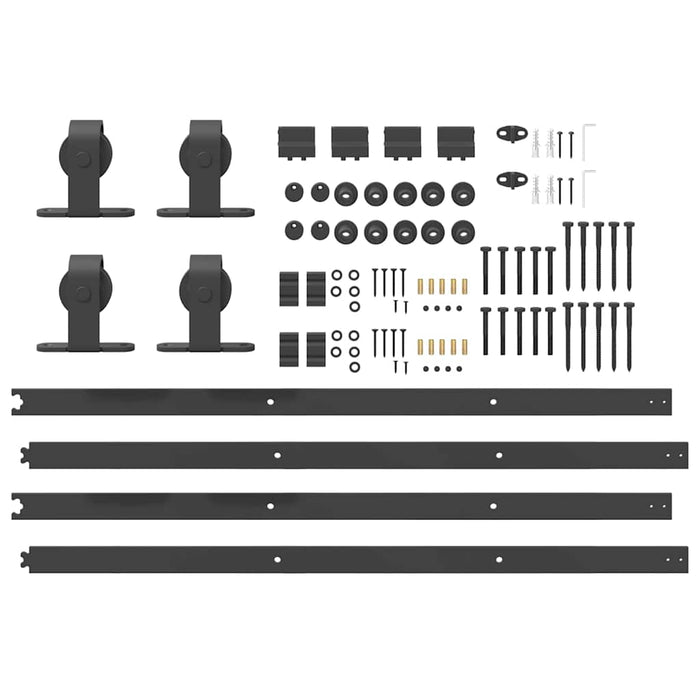 Set feronerie pentru uși glisante, negru, 427 cm, oțel - WALTI WALTI