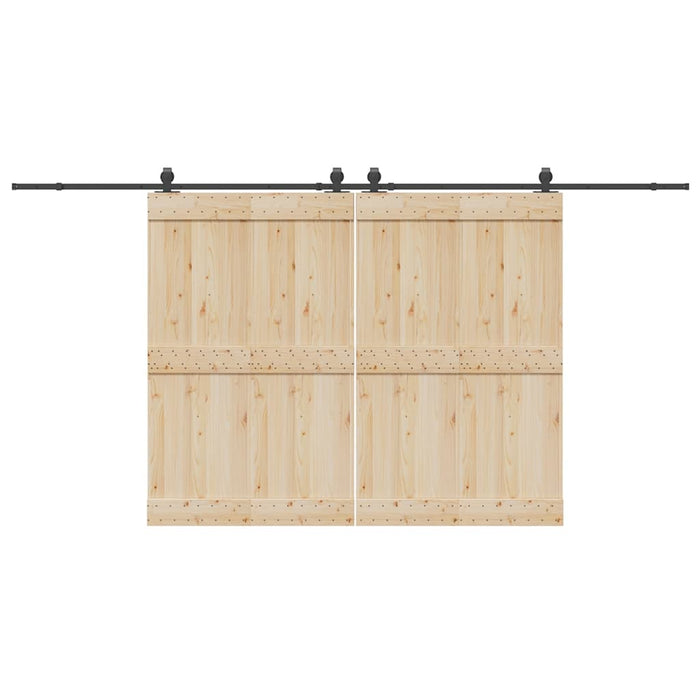 Set feronerie pentru uși glisante, negru, 427 cm, oțel - WALTI WALTI