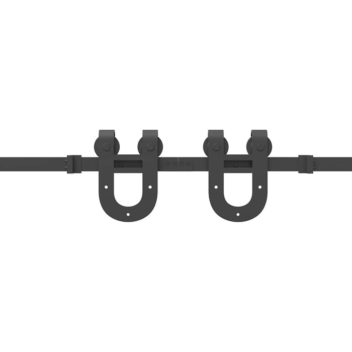Set feronerie pentru uși glisante, negru, 366 cm, oțel - WALTI WALTI