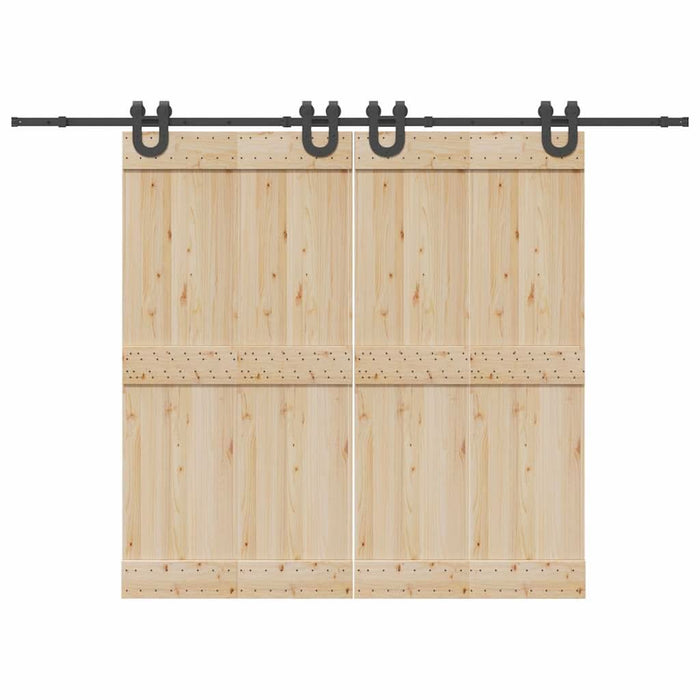 Set feronerie pentru uși glisante, negru, 366 cm, oțel - WALTI WALTI