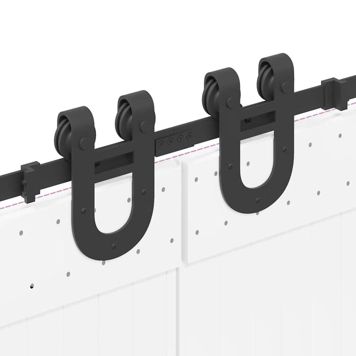 Set feronerie pentru uși glisante, negru, 400 cm, oțel - WALTI WALTI