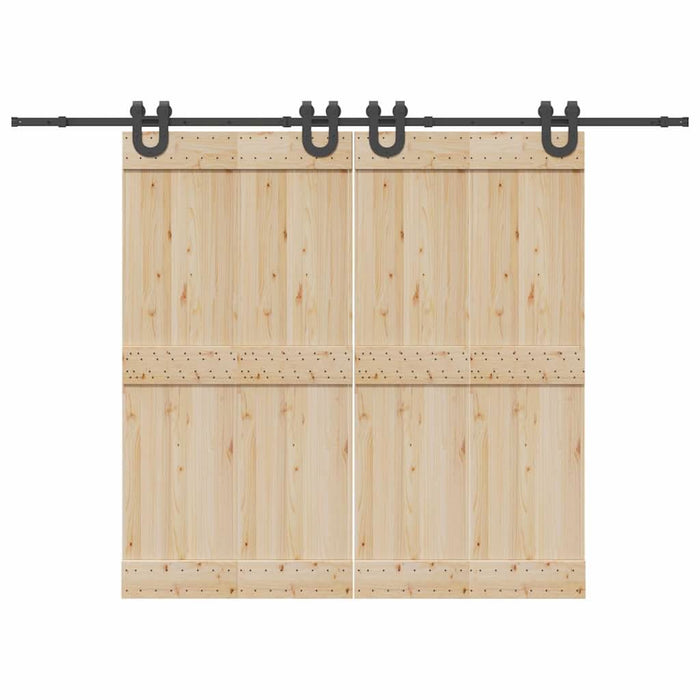 Set feronerie pentru uși glisante, negru, 400 cm, oțel - WALTI WALTI