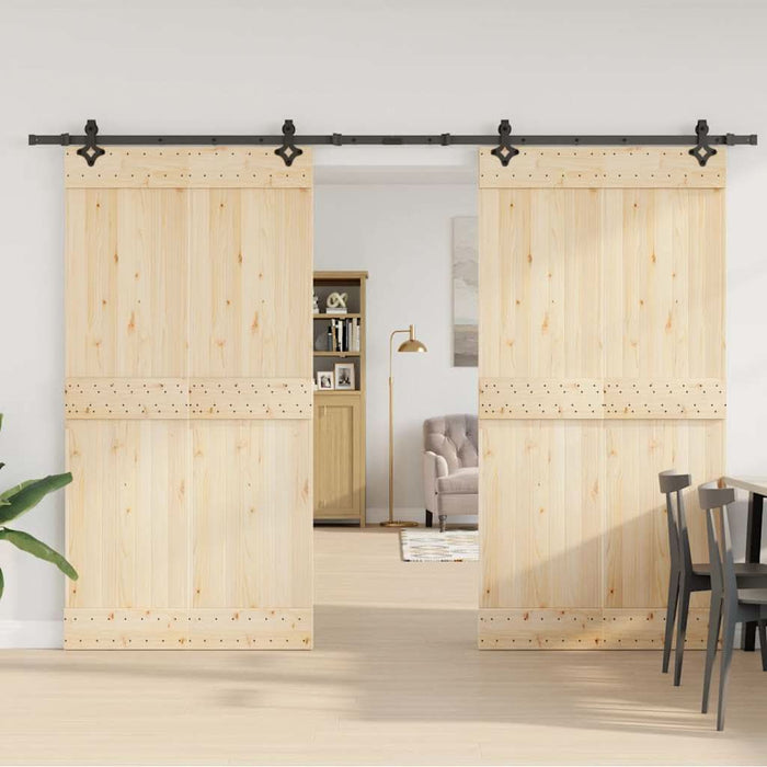 Set feronerie pentru uși glisante, negru, 305 cm, oțel - WALTI WALTI