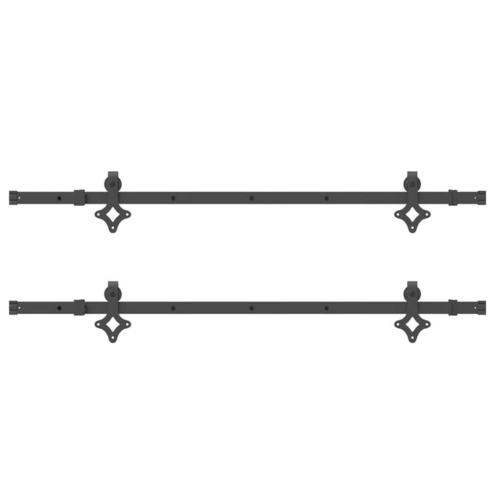 Set feronerie pentru uși glisante, negru, 305 cm, oțel - WALTI WALTI