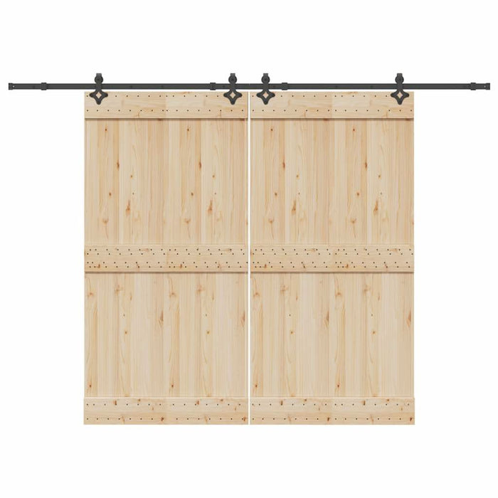 Set feronerie pentru uși glisante, negru, 305 cm, oțel - WALTI WALTI