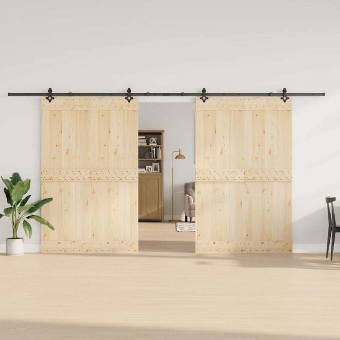 Set feronerie pentru uși glisante, negru, 427 cm, oțel - WALTI WALTI