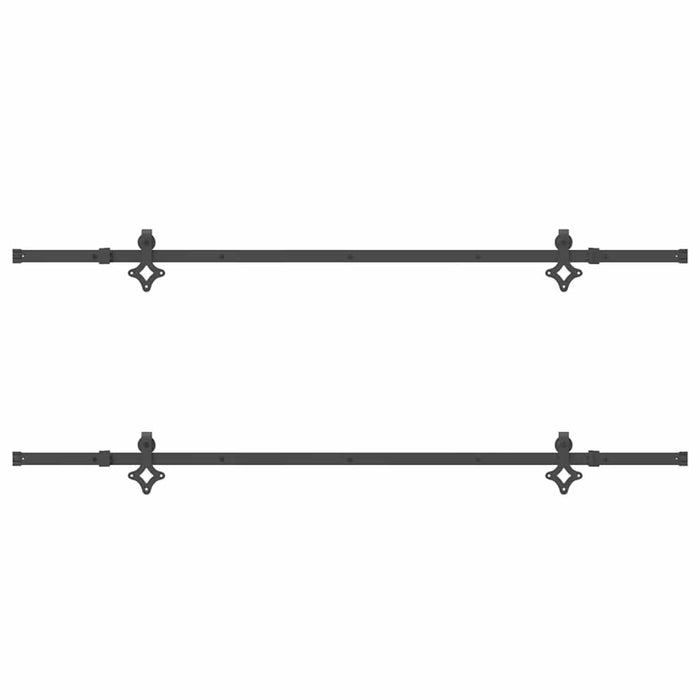 Set feronerie pentru uși glisante, negru, 427 cm, oțel - WALTI WALTI