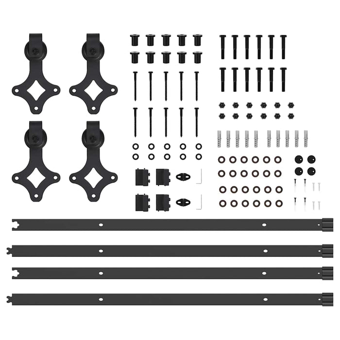 Set feronerie pentru uși glisante, negru, 427 cm, oțel - WALTI WALTI