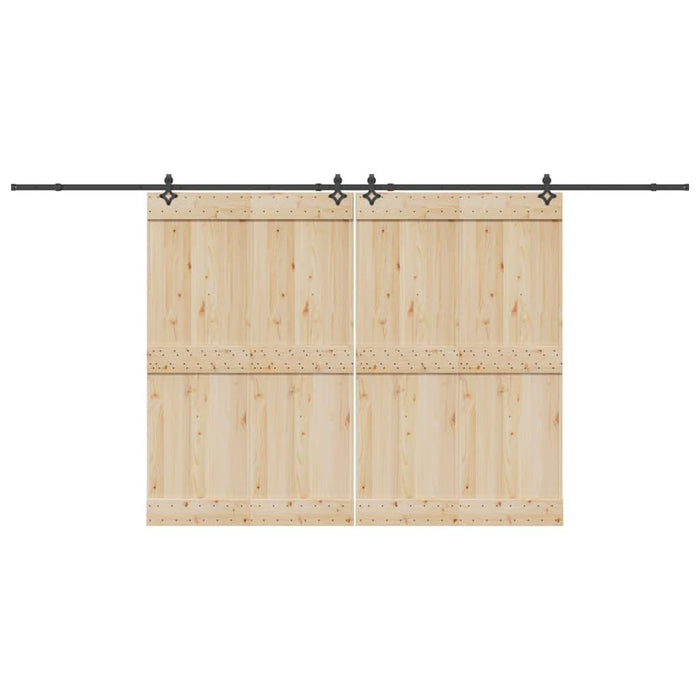 Set feronerie pentru uși glisante, negru, 427 cm, oțel - WALTI WALTI