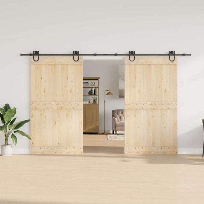 Set feronerie pentru uși glisante, negru, 366 cm, oțel - WALTI WALTI