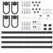 Set feronerie pentru uși glisante, negru, 366 cm, oțel - WALTI WALTI
