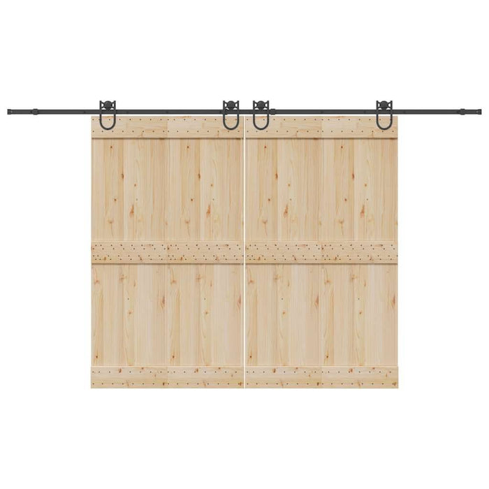 Set feronerie pentru uși glisante, negru, 366 cm, oțel - WALTI WALTI