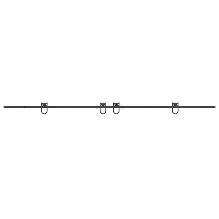 Set feronerie pentru uși glisante, negru, 400 cm, oțel - WALTI WALTI