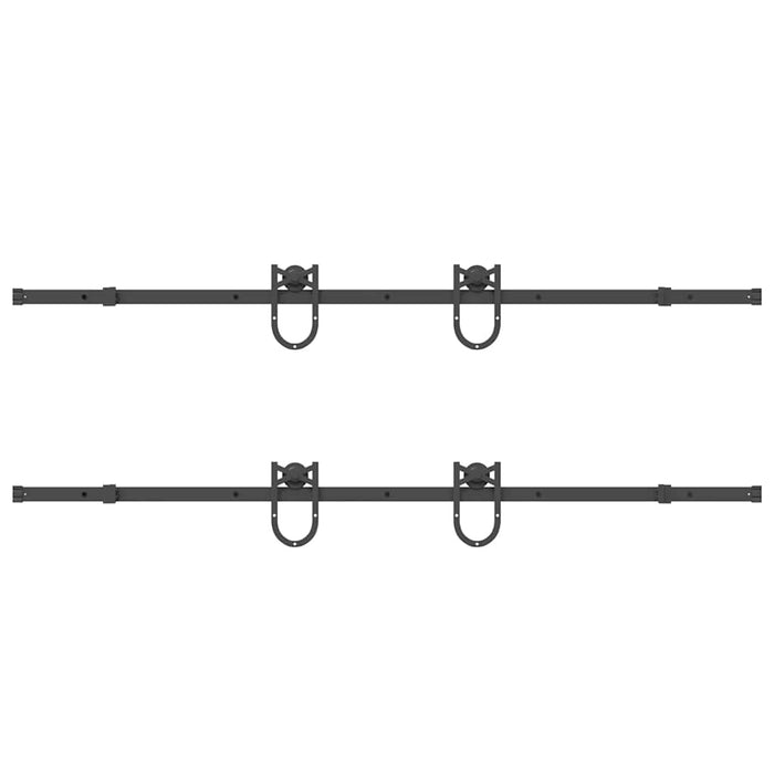 Set feronerie pentru uși glisante, negru, 400 cm, oțel - WALTI WALTI