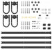 Set feronerie pentru uși glisante, negru, 400 cm, oțel - WALTI WALTI