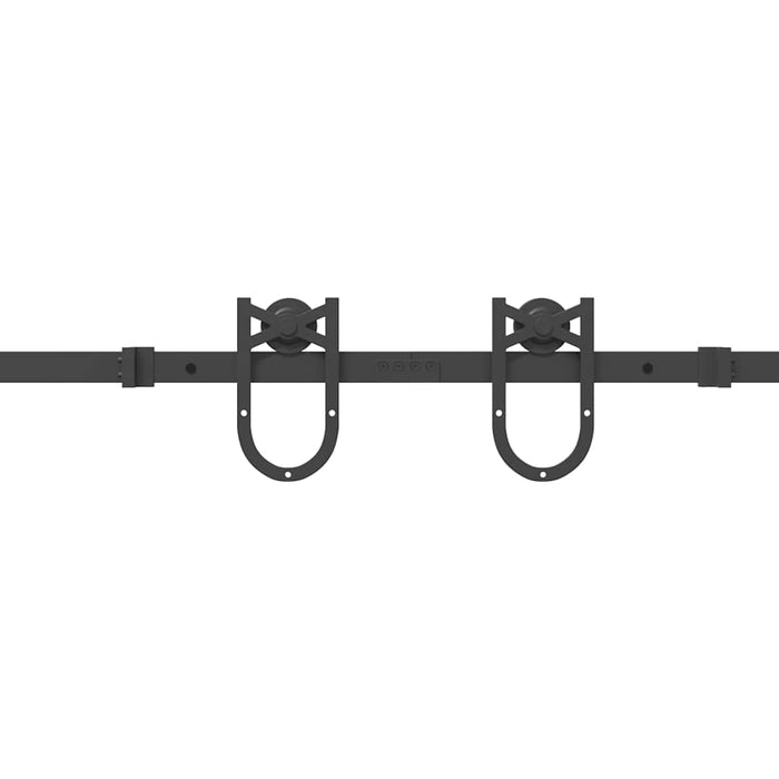 Set feronerie pentru uși glisante, negru, 400 cm, oțel - WALTI WALTI