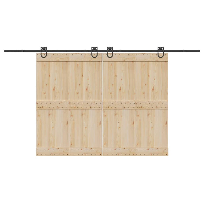 Set feronerie pentru uși glisante, negru, 400 cm, oțel - WALTI WALTI