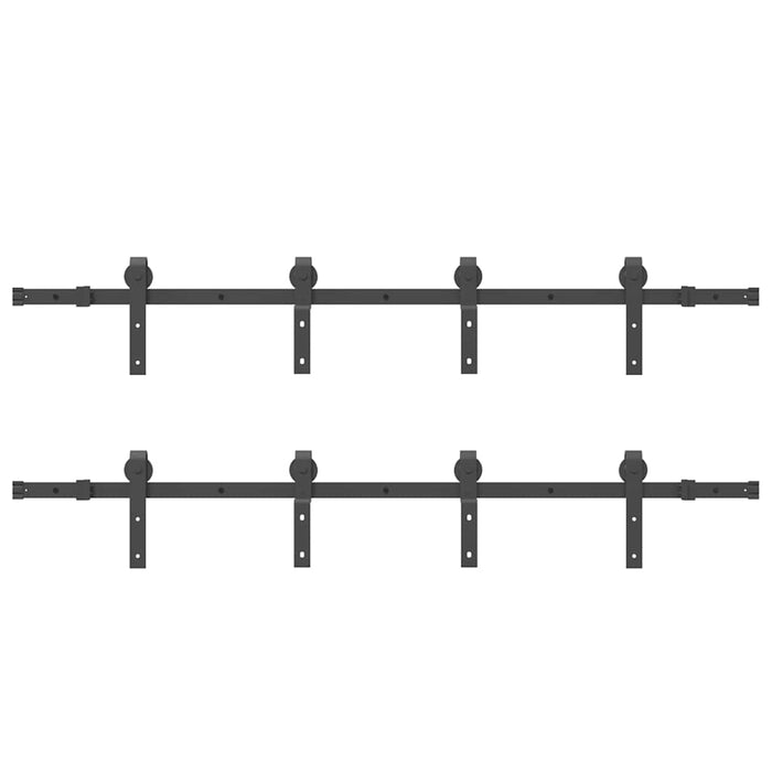 Set feronerie pentru uși glisante, negru, 366 cm, oțel - WALTI WALTI