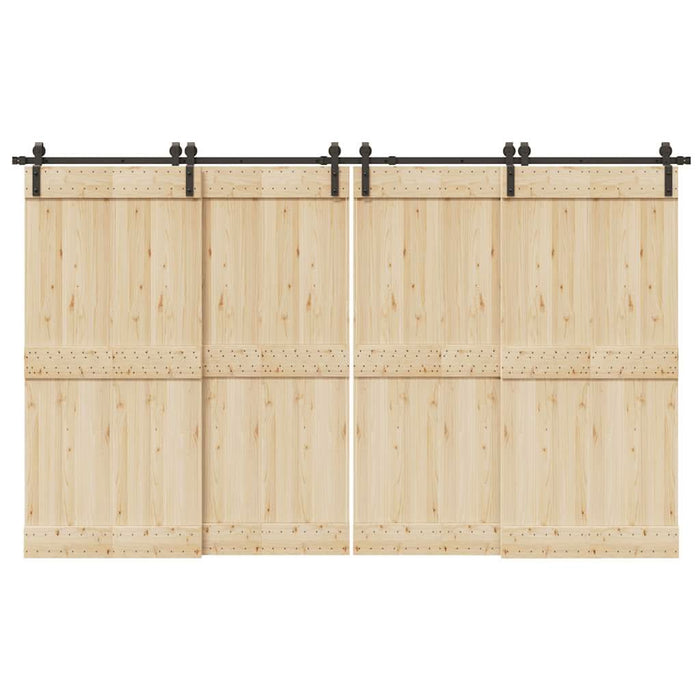 Set feronerie pentru uși glisante, negru, 366 cm, oțel - WALTI WALTI