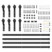 Set feronerie pentru uși glisante, negru, 400 cm, oțel - WALTI WALTI