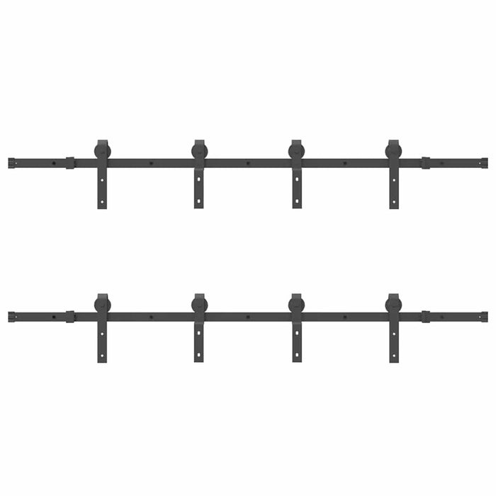 Set feronerie pentru uși glisante, negru, 400 cm, oțel - WALTI WALTI