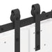 Set feronerie pentru uși glisante, negru, 400 cm, oțel - WALTI WALTI