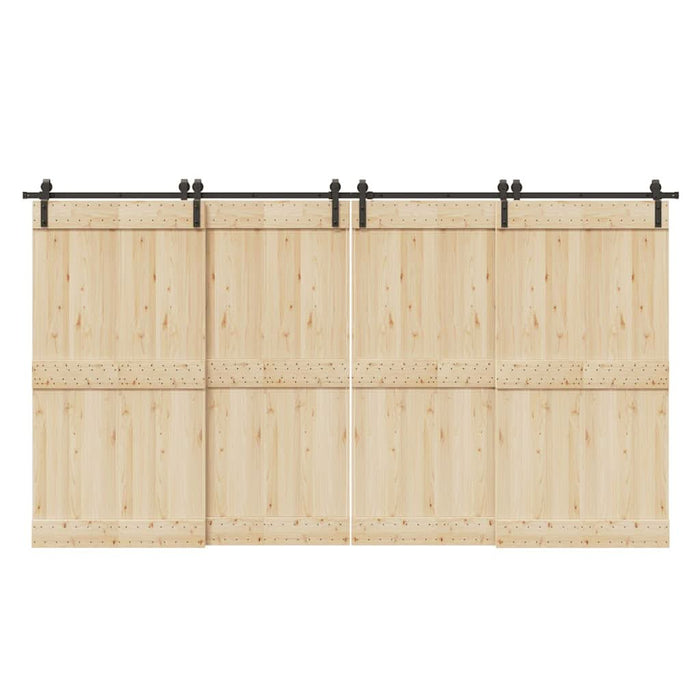 Set feronerie pentru uși glisante, negru, 400 cm, oțel - WALTI WALTI