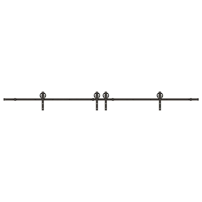 Set feronerie pentru uși glisante, negru, 366 cm, oțel - WALTI WALTI