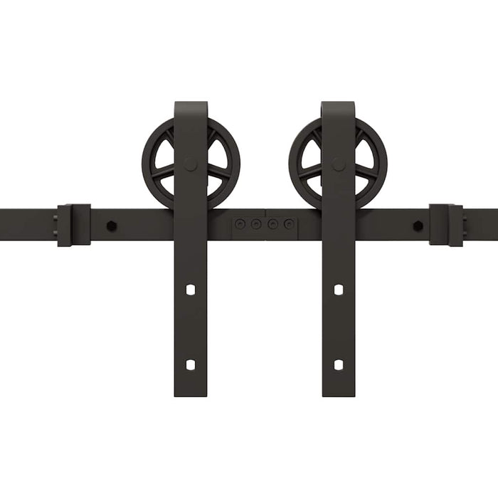 Set feronerie pentru uși glisante, negru, 366 cm, oțel - WALTI WALTI