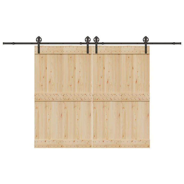 Set feronerie pentru uși glisante, negru, 366 cm, oțel - WALTI WALTI