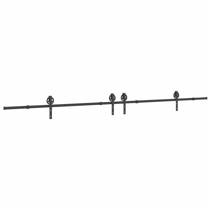 Set feronerie pentru uși glisante, negru, 400 cm, oțel - WALTI WALTI