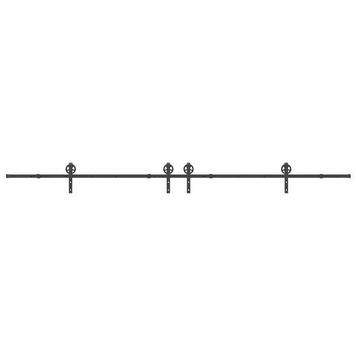 Set feronerie pentru uși glisante, negru, 400 cm, oțel - WALTI WALTI