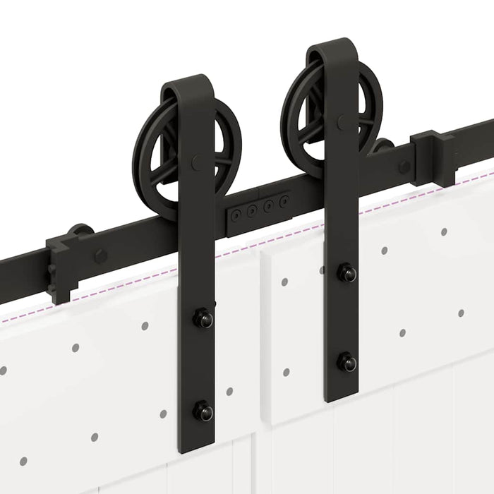 Set feronerie pentru uși glisante, negru, 400 cm, oțel - WALTI WALTI