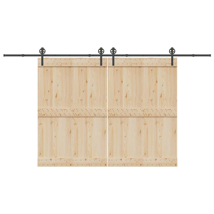 Set feronerie pentru uși glisante, negru, 400 cm, oțel - WALTI WALTI