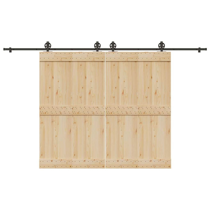 Set feronerie pentru uși glisante, negru, 366 cm, oțel - WALTI WALTI